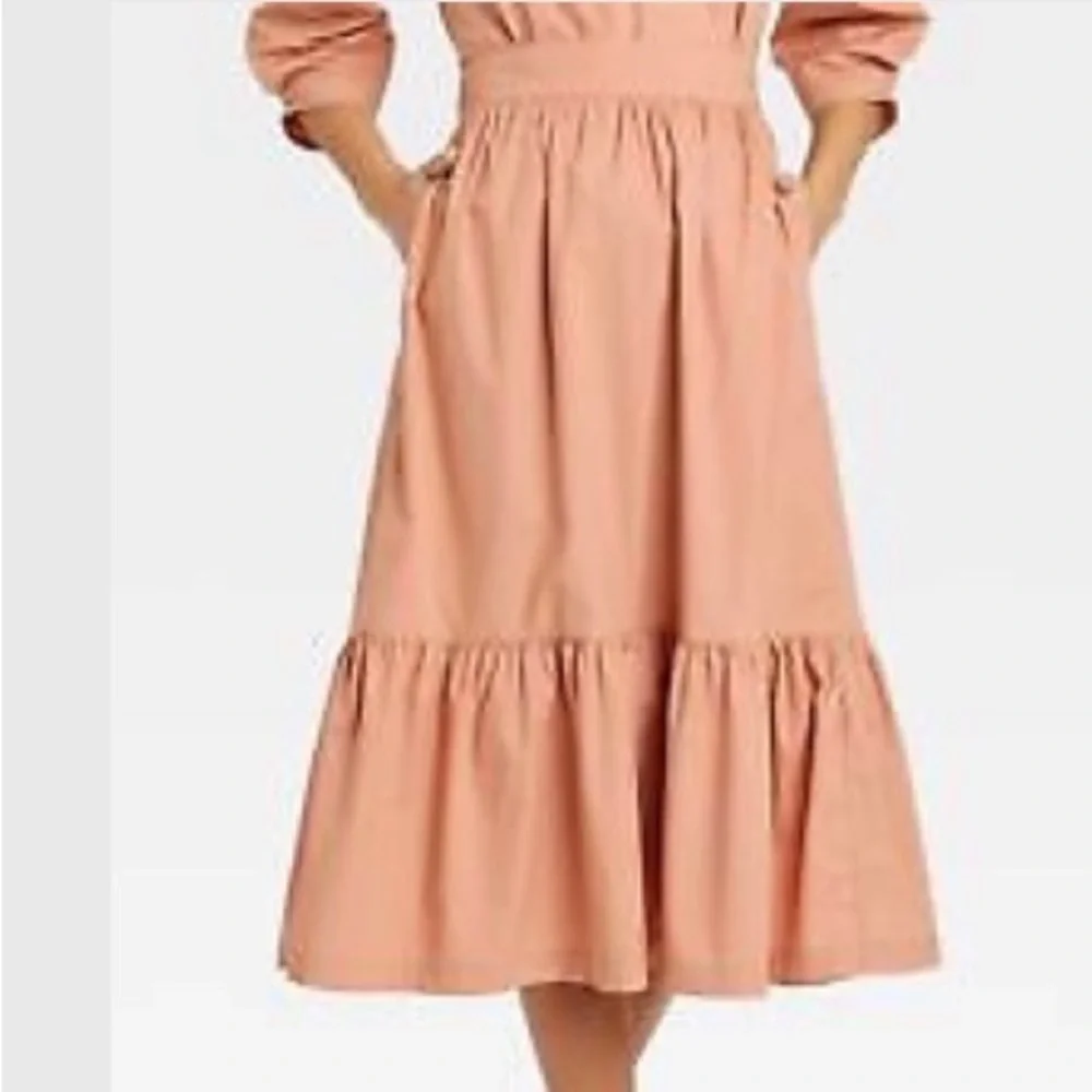 (XXL)- A New Day Women's Tiered A-line Midi Skirt‎